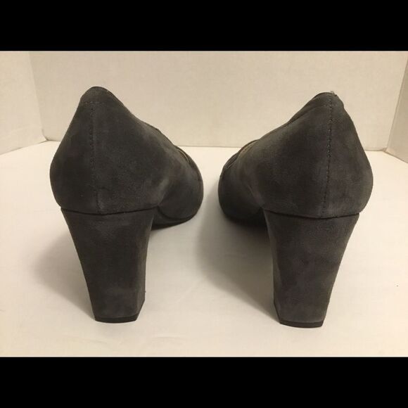 adrienne vittadini suede gray heels pezant Sz 9.5M - Picture 4 of 8